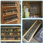 24 Pcs 4oz Glass Square Spice Jars Containers With Spice Labels