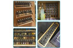 China 24 Pcs 4oz Glass Square Spice Jars Containers With Spice Labels supplier