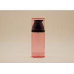 Clear Red Airless Dispenser Bottles Black Pump 30ml 50ml 80ml Optional Volume for sale