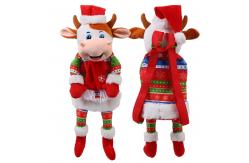 China 3D Modeling 30cm Christmas Cow Plush Backpack For Kids supplier
