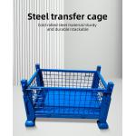 Foldable Steel Transfer Cage Ventilated Stackable Storage Cage for sale