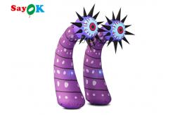 China Commercial Led Inflatable Lighting Decoration Column Flower With Eyes supplier