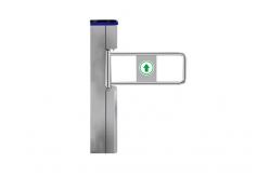 China SUS304 DC24V Swing Barrier Turnstile RS232 With LED Indicator supplier