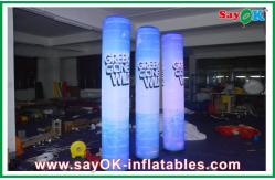 China 190T Nylon Cloth Inflatable Pillar Durable 2m With Led Lighting supplier