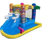 Commercial Grade Inflatable Jumping Castle With Slide Backyard Waterslide With Water Cannon for sale