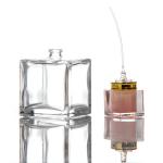 Luxury Custom Logo Crystal Shape Refillable Spray Glass Perfume Bottle for sale
