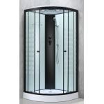 Customizable Shower Pods Cabins With Printing Glass And Black Frame for sale