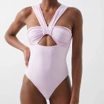 Nylon / Spandex Full Length Ladies One Swimsuit For Beach for sale