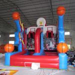 Outdoor Blue and Red PVC Tarpaulin Cannonball Shooting Inflatable Sports and Air Blaster Ball Games for sale