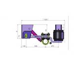 Two Spring Guide Arms Suspension Air Spring For Gap Free Design Trailers