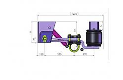 China Two Spring Guide Arms Suspension Air Spring For Gap Free Design Trailers supplier