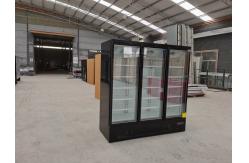 China 15PCS PVC Coated R404a Display Showcase Chiller With Three Glass Door supplier