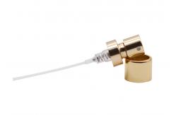 China Aluminum Crimp Perfume Sprayer Shiny Gold Non Spill With Collar Fea15 Mist supplier