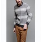 100 Cotton Knit Pullover Sweater Frequency Ombre Stripe For Adult Male for sale