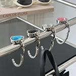 Crystal Alloy Foldable Handbag Hook Heart Shape Bag Table Hanger Hook for sale