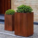 1.6mm Or Customized Rust Proof Corten Planter Box For Indoor / Outdoor Planting for sale