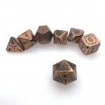 Bulk Rpg Dice Set Polyhedral Hand Polished Black Liquid Core Dice Nontoxic for sale