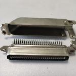 Custom PBT IDC Male Connector Plug 50 Pin Connector With Screws