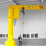 10t Electric Rotary 360 Degrees Boom Jib Crane With Electric Wirerope Hoist Workshop for sale