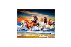 China Running Black Horses Image 3D Lenticular Pictures For Advertisement supplier