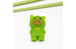 China Silicone Pig Shaped Tableware Helper Chopsticks Holders Chopsticks Head For Kids supplier