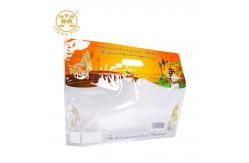 China Gravure printing OEM ODM Transparent Food Packaging Bags Bopp Plastic Bags With handle supplier