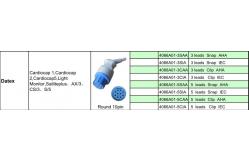 China Datex One Piece 3 Leads ECG Cable With TPU Material For Cardiocap supplier