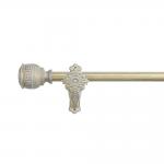 Retro Color Grooved Pipe Curtain Rods With Stereo Resin Finials for sale