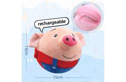 China Dog Plush Toy Funny Pig Electronic Interactive Pet Bouncing Balls Active Moving  Squeaky supplier
