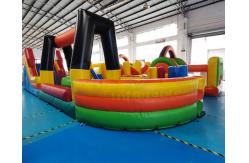 China ODM 1000D Inflatables Obstacle Course Kids Bounce House Slide supplier
