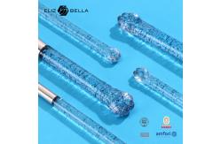 China 5pcs Transparent Plastic Handle Cosmetic Brush Set Customized Packag supplier