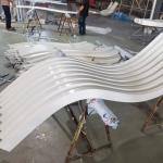 6000mm Metal Building Facades Custom Wave Tube Baffle Cladding Wall Curtain for sale