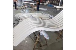 China 6000mm Metal Building Facades Custom Wave Tube Baffle Cladding Wall Curtain supplier