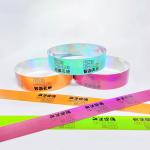 Adjustable Glitter Tyvek Wristbands , Eco Friendly Custom Glitter Wristbands for sale