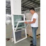 NFRC Vinyl UPVC Single Hung Window With Grids And Nail Fins for sale