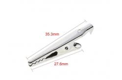China 28MM Red Electronic Components Metal Alligator Clip With Plastic Boot Rated supplier