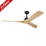 Wooden Blade Ceiling Fan with Remote Class A Energy Efficiency and Modern Design