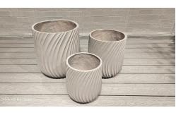 China Stylish Round Fiberclay Planter For Warmer And Barbecue Camping Burners supplier