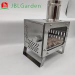 Portable Patio Heater Foldable Operate BBQ Wood Pellet Firepit Stainless Steel