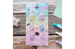 China Customized Hollow Bubble Vinyl Stickers Reward Foam Animal For Diy Gift supplier