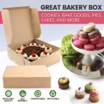Locking Walls Corrugated Brown Cake Box Heavy Duty Kraft Bakery Box for sale