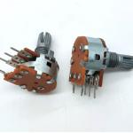Carbon Film Single Rotary Potentiometer 3dB 3 Position PCB B500k With Switch for sale