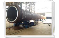 China Inverter Control Welding Rotators With Motorized Bogie For Tower Fabrication supplier