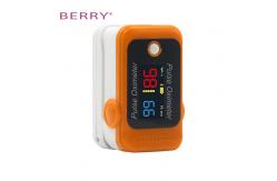 China TFT LCD Screen Fingertip Pulse Oximeter Gray Orange supplier