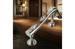 China Smooth PSS Stainless Steel Handrails with Crystal Accents for Glass Fencing supplier
