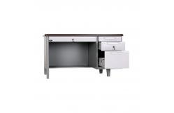 China Simple Fashion Computer Table Metal Frame PC Table With Cyber Lock supplier