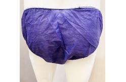 China 28gsm Dark Blue Disposable Triangle Shape PP Nonwoven Underwear With Elastic supplier