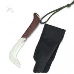 Professional Steel Harvesting Sickle Garden Tool Oxide Coated Wooden Handle Mini for sale