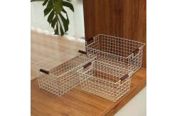 China Pantry Welded Collapsible Wire Mesh Basket PVC Coated Save Small Items supplier
