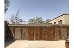 China Weathering Steel Panel Room Dividers With Lights Decorative Metal supplier